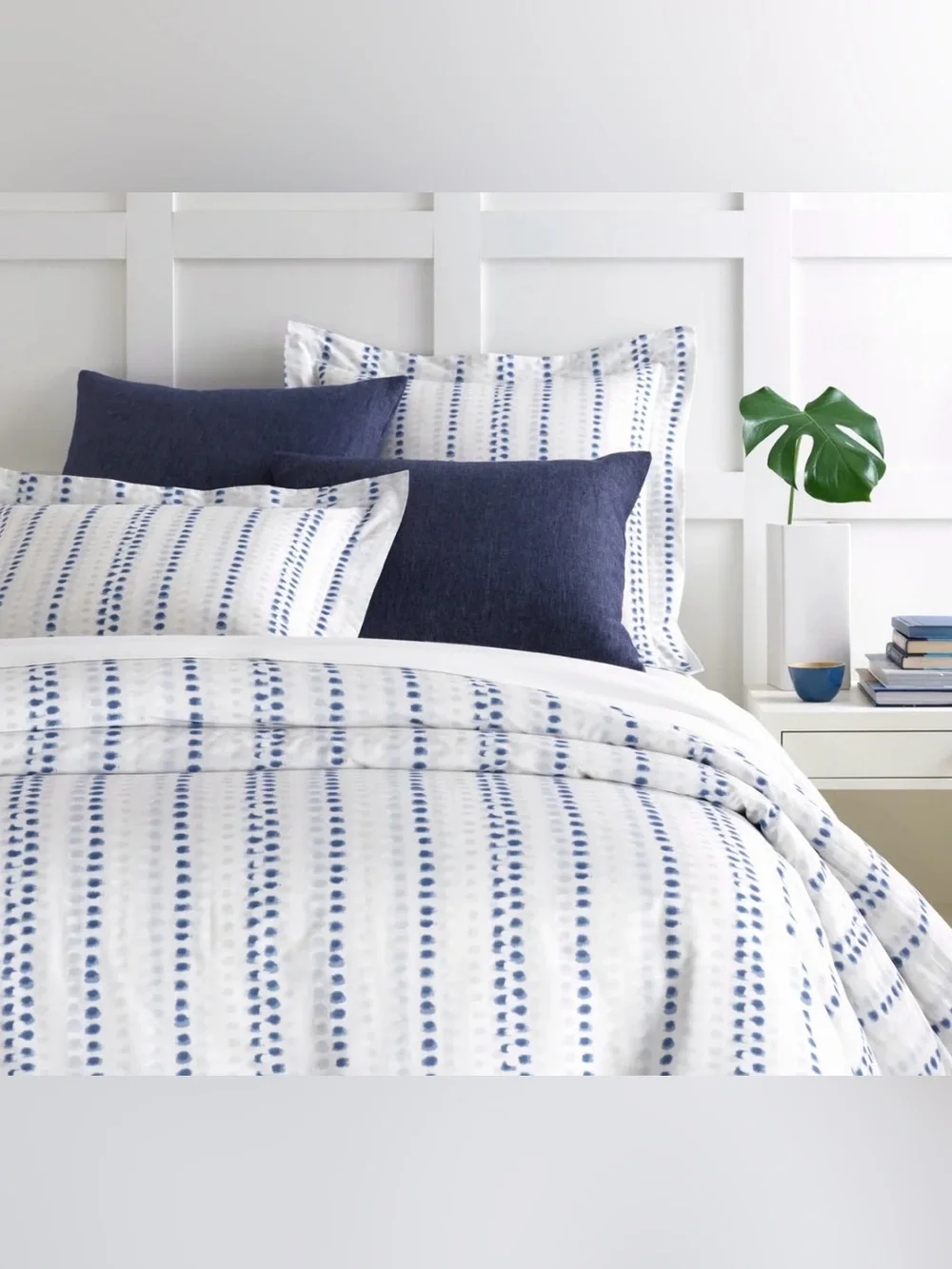 Pine Cone Hill ink Dots Twin Duvet Cover & 2 Euro Shams 100% Cotton